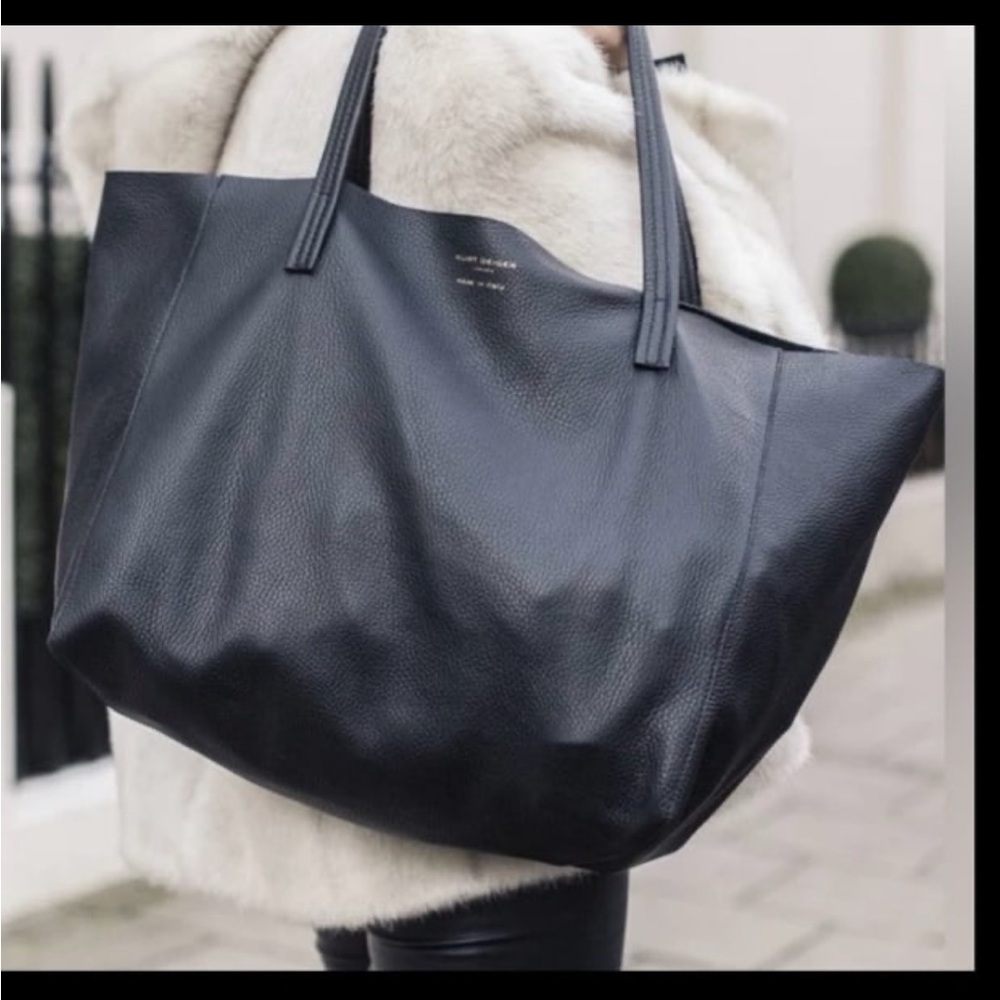 Kurt Geiger London Violet Leather Tote Black
